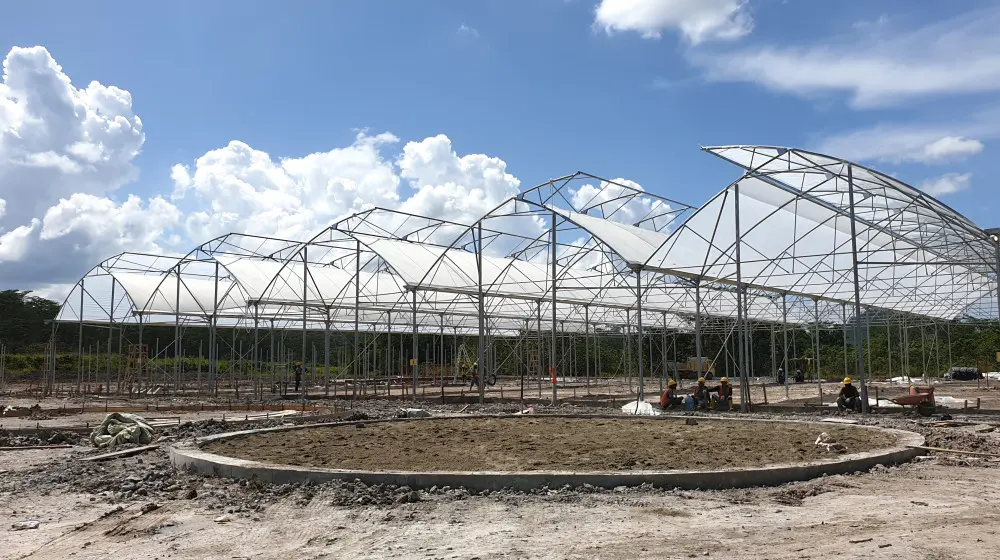 First step in the installation: digging in the basin