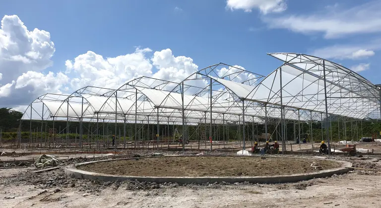 First step in the installation: digging in the basin