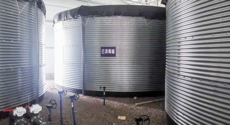 Water storage at greenhouses, China